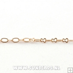 Jasseron fantasie 4mm rose goud