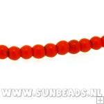 Turquoise kraal rond 3mm (oranje)