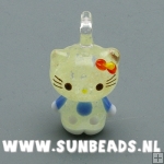 Hanger glas Hello Kitty glow in the dark