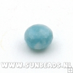 Blue sponge quartz kraal donut facet 12mm