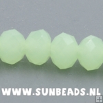 Facet kraal donut 6x4mm (lichtgroen)