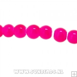 Glaskraal rond 4mm (fuchsia)