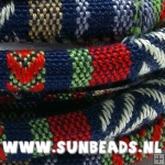 Azteckoord rond 5mm donkerblauw/rood/wit