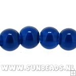 Glaskraal rond 8mm (donkerblauw)