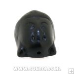 Turquoise kraal buddha 30mm (zwart)