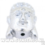 Resin kraal buddha 28mm (zilver)