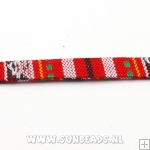 Azteckoord plat 10mm rood