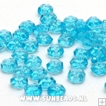 Facet kraal donut 6x4mm (turquoise)