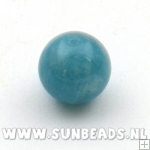 Blue sponge quartz kraal rond 14mm