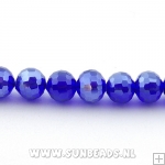 Facet kraal rond 8mm (donkerblauw)