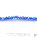 Facet kraal rond 4mm (blauw AB)