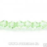 Facet kraal rond 4mm (lichtgroen)