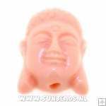 Resin kraal buddha 28mm (zachtroze)