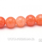 Halfedelsteen rond 6mm (oranje)