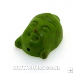 Turquoise kraal buddha 30mm (groen)