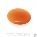 Plaksteen ovaal catseye 18x12mm (oranje)