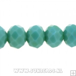 Facet kraal donut 6x4mm (groen)