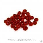 Houten kraal donut 2mm (rood)