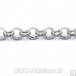 Jasseron 3mm rond (antique zilver)