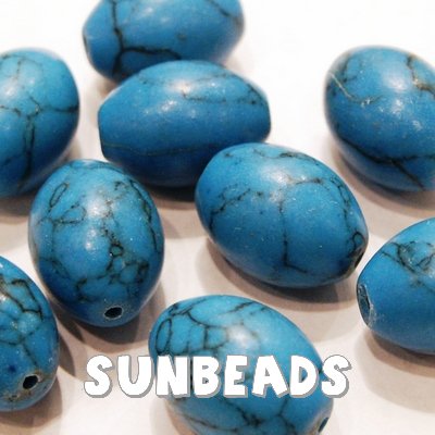 Half edelsteen ovaal turquoise - Klik op de afbeelding om het venster te sluiten