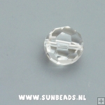 Facet kraal rond 12mm (crystal)