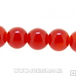 Glaskraal rond 4mm (rood)