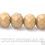 Facet kraal donut 6x4mm (mat brons)