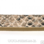 Plat pu leer snake print (bruin/zwart)