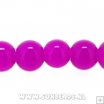 Glaskraal rond 8mm (funchsia)