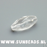 Facet kraal ovaal 30x13mm (crystal)