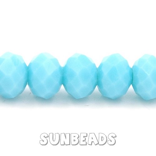 Facet kraal donut 6x4mm (lichtblauw) - Klik op de afbeelding om het venster te sluiten