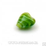 Glaskraal swirl hart (groen)