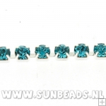 Cupchain 3mm zilveren onderkant (turquoise)