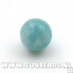 Blue sponge quartz kraal rond facet 14mm