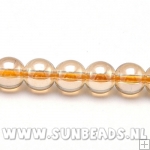 Glaskraal luster 10mm geel