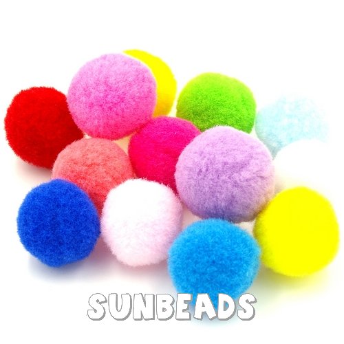 Pompons 12mm (mix kleur) - Klik op de afbeelding om het venster te sluiten