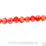 Facetkraal donut 3x2mm (rood-oranje AB)