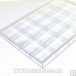 Kralensorteerdoos, 20 vakjes, plexi Kralensorteerdoos, 20 vakjes, plexi