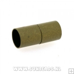 Magneetslot 15x7mm tbv rond leer 6mm (oudgoud)
