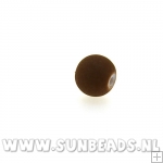 Glaskraal rond 8mm (bruin)