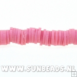 Fimo schijfje 6mm (roze)