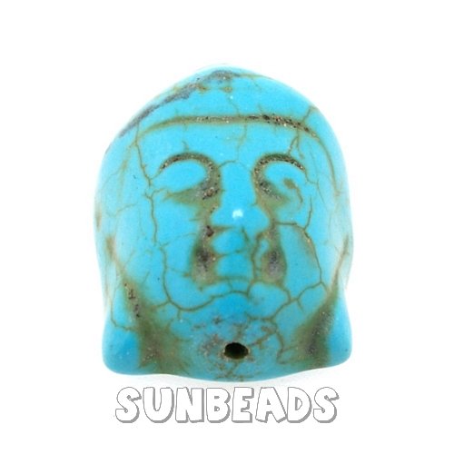 Turquoise kraal buddha 30mm (turquoise) - Klik op de afbeelding om het venster te sluiten