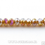 Facet kraal donut 8x6mm (bruin AB)