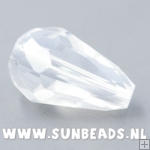 Facetkraal druppel 16x10mm (crystal)