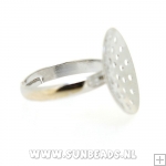 Metalen ring met gaatjes bakje (zilver)