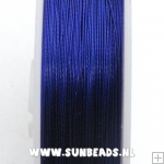 Gecoat staaldraad donkerblauw, 0.38mm