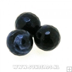 Halfedelsteen rond 10mm facet (blue goldstone)