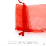 Organza zakje rood, 9x12cm (10st.)