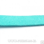 Suede veter plat 10mm (mint)