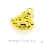 Metalen bedel buddha (goud)